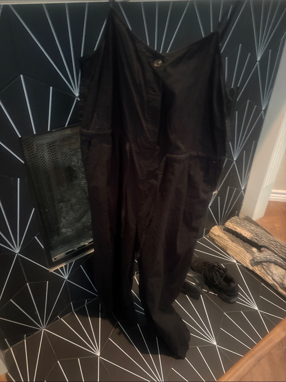 H&M Black Utility-Style Jumpsuit